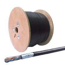 CABLE SOLIDO F-UTP/PE CAT6 NEGRO EXTERIOR ROLLO 305 MTS SATRA